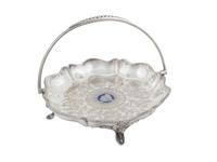 An English Silverplate Basket with Wedgwood Insert — Unknown Maker, Early 20th Century