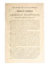 [SLAVERY & ABOLITION]. KEMBLE, Frances Anne (1809-1893).