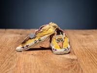 Kiowa Child's Beaded Hide Moccasins