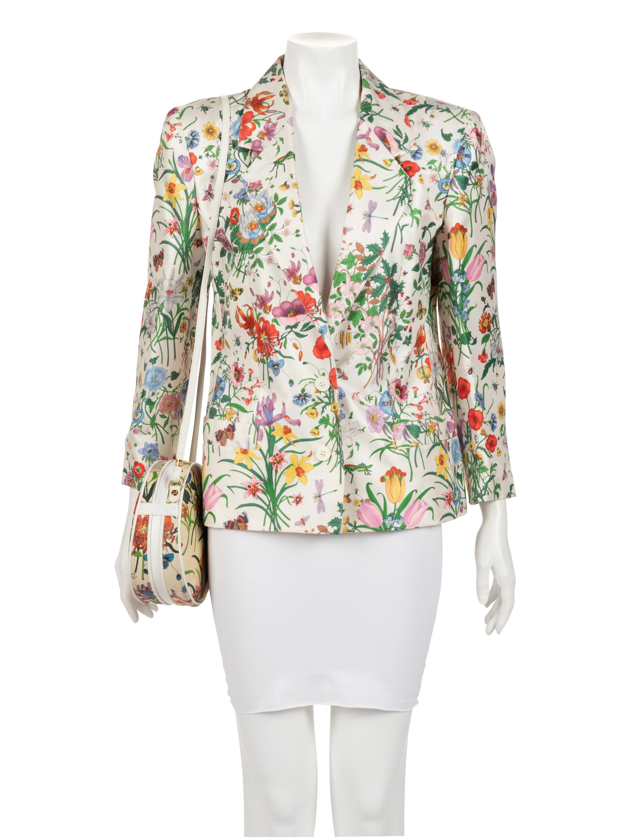 Gucci Floral Jacket and Matching Bag, 1990-2000s