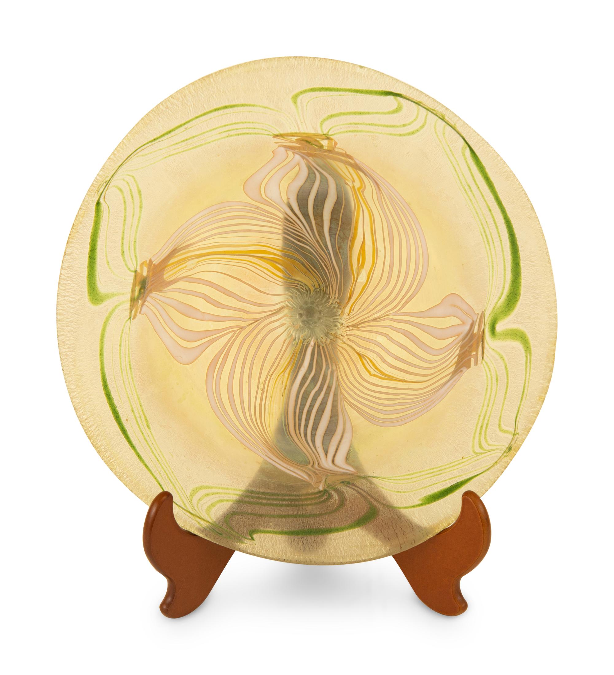 A Tiffany Studios Favrile Glass Charger