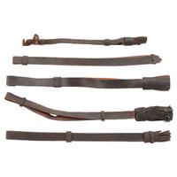 Group of 5 Leather Sword Knots - Mostly Civil War Era
