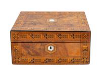 An English Tunbridge Ware Work Box — 19TH CENTURY