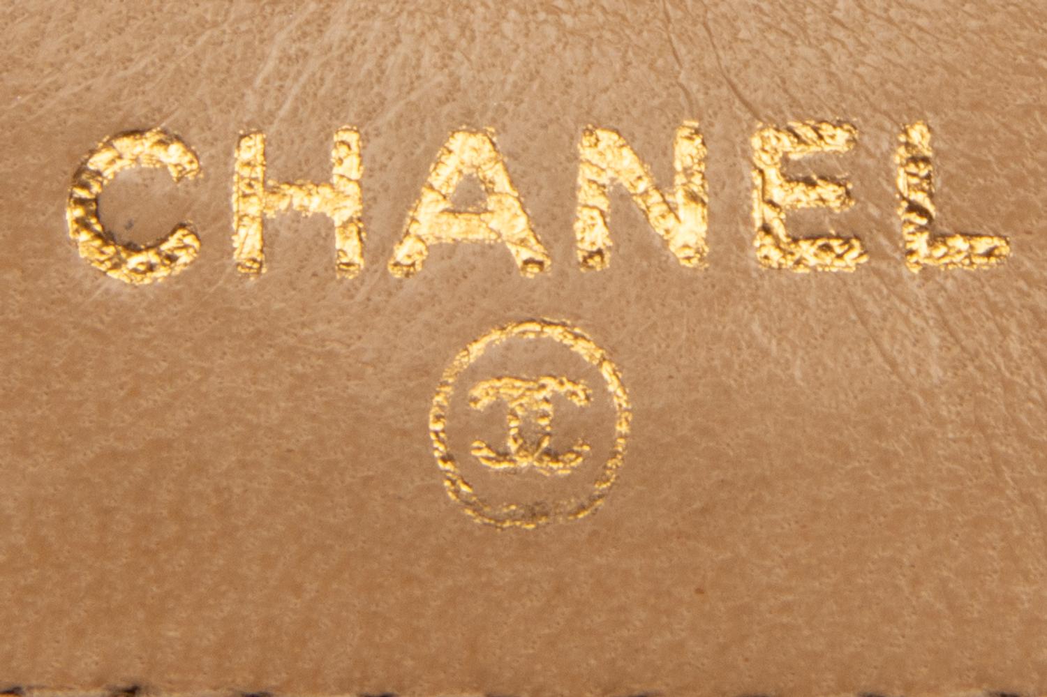 Chanel Timeless Wallet On Chain in Tan Caviar Leather