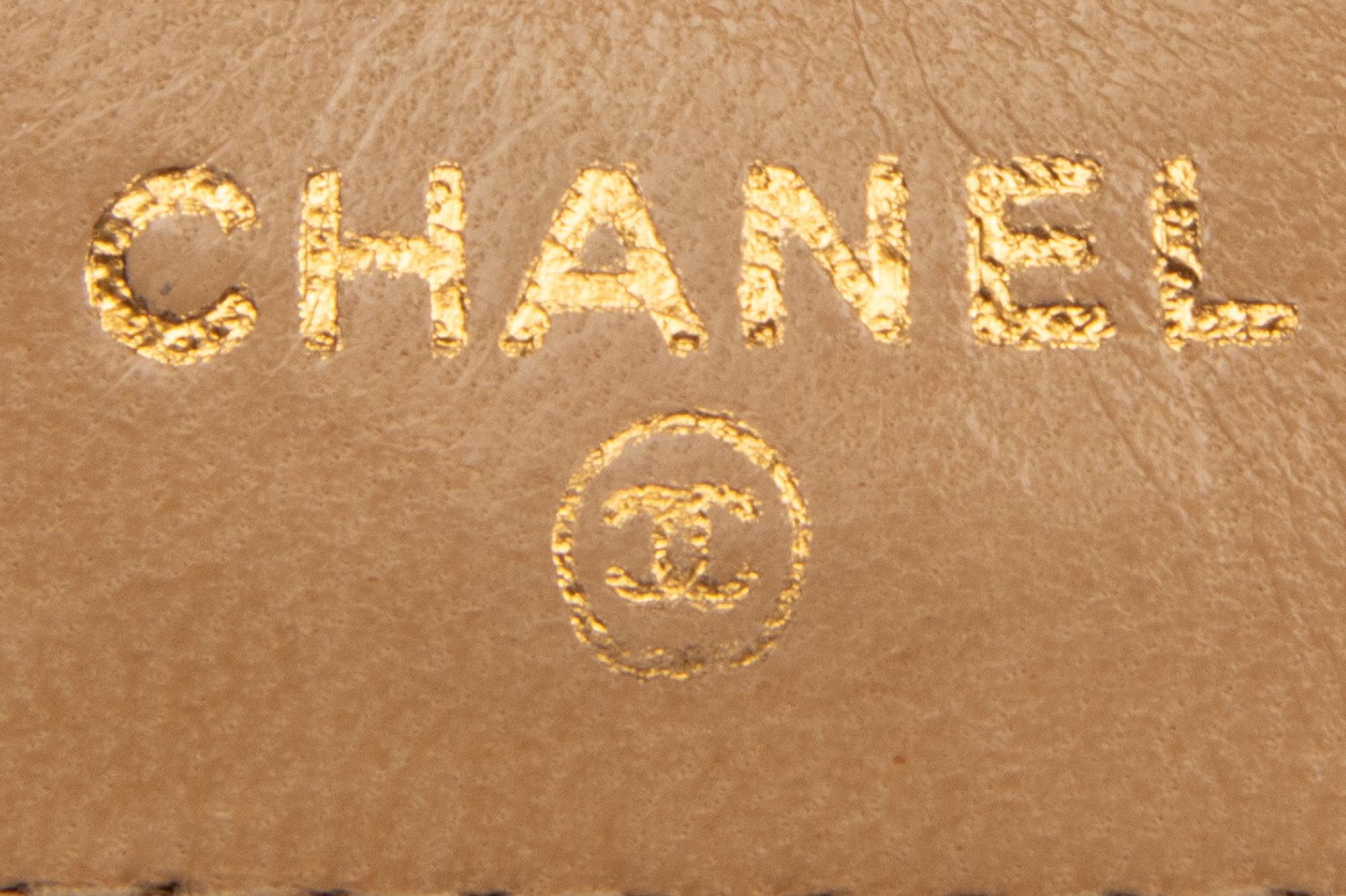 Chanel Timeless Wallet On Chain in Tan Caviar Leather
