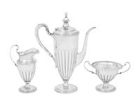 An American Silver Three-Piece Coffee Service