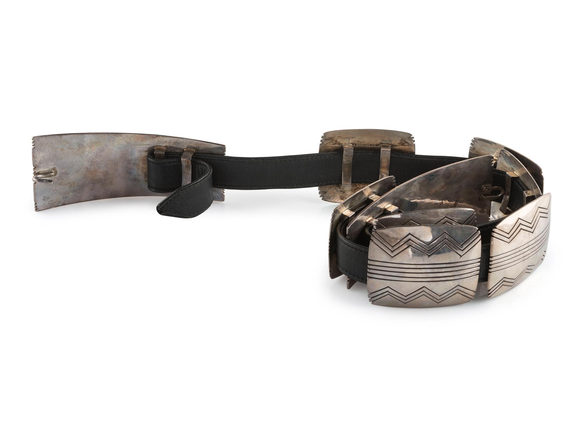 Southwestern-style Silver Concha Belt