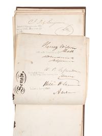 [POLITICS]. Autograph book with signatures from the James Buchanan administration, including: