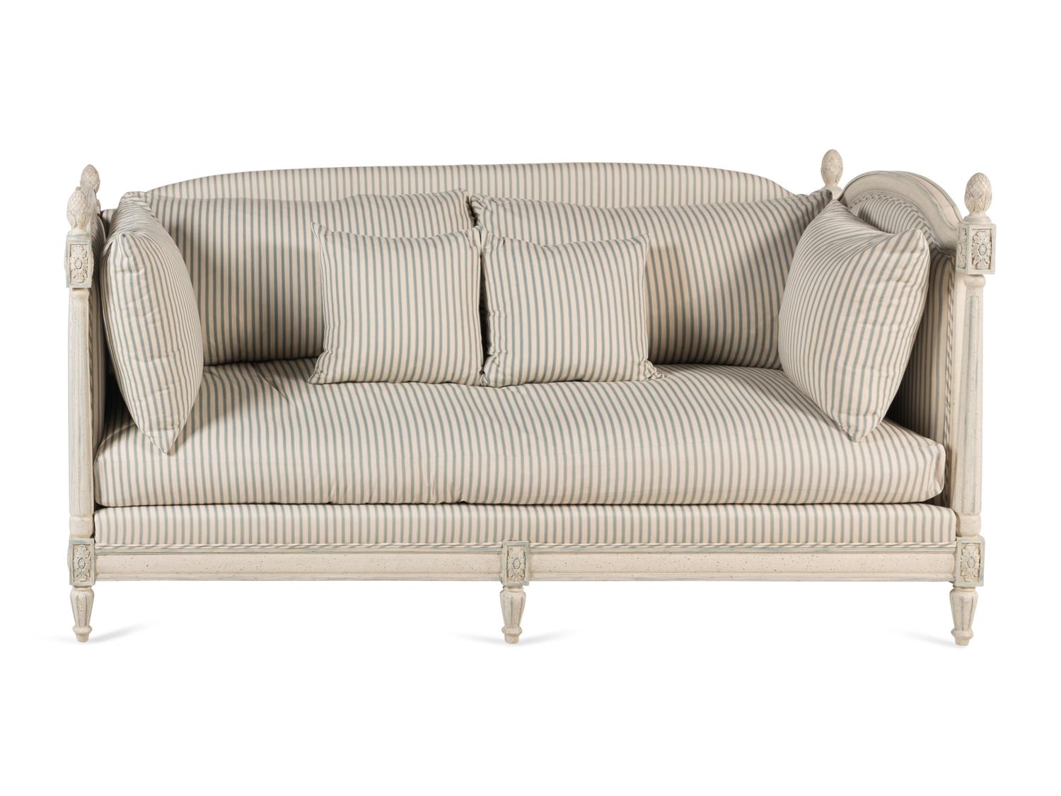 A Pair of Louis XVI Style Painted Daybeds