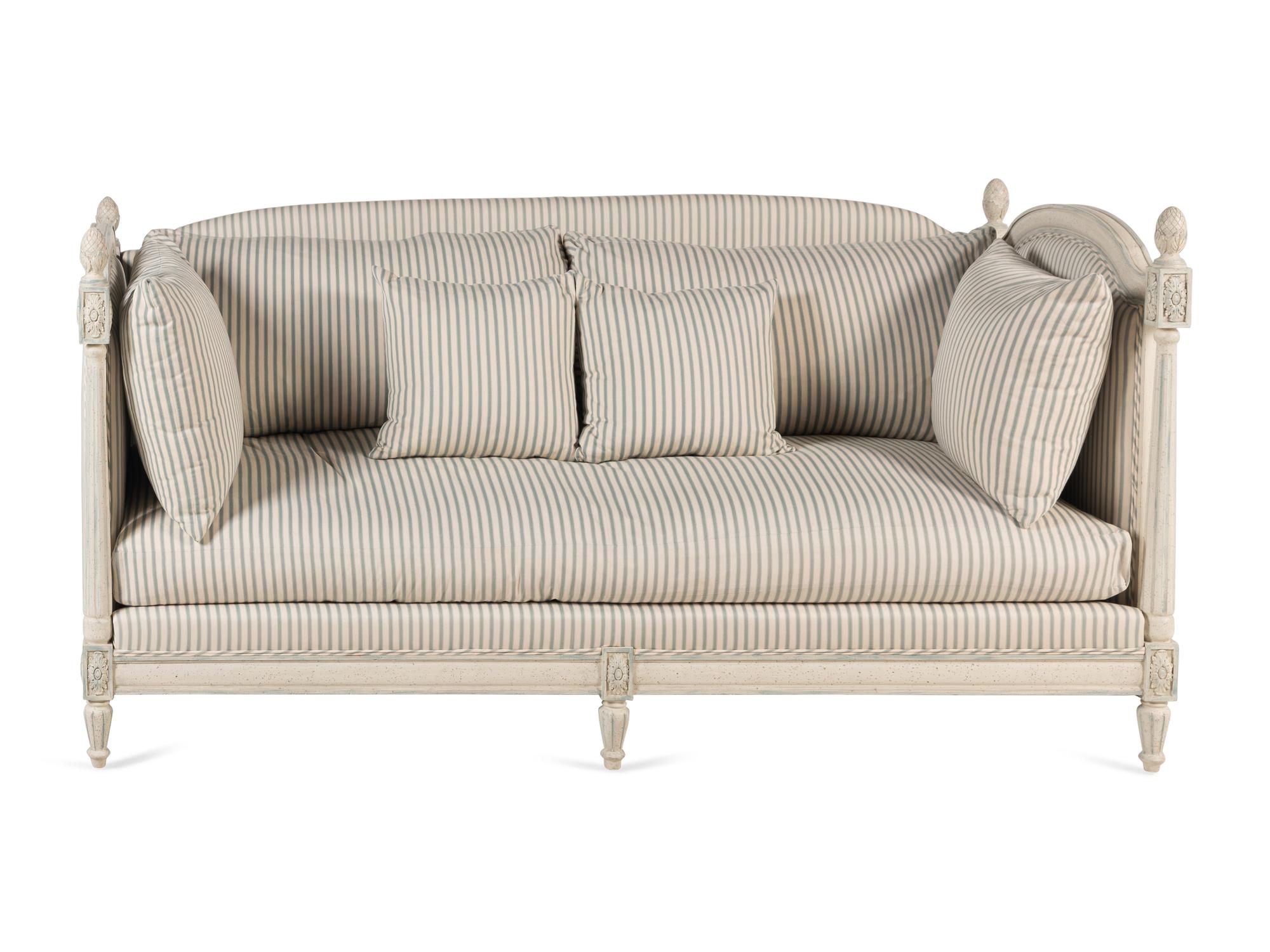 A Pair of Louis XVI Style Painted Daybeds