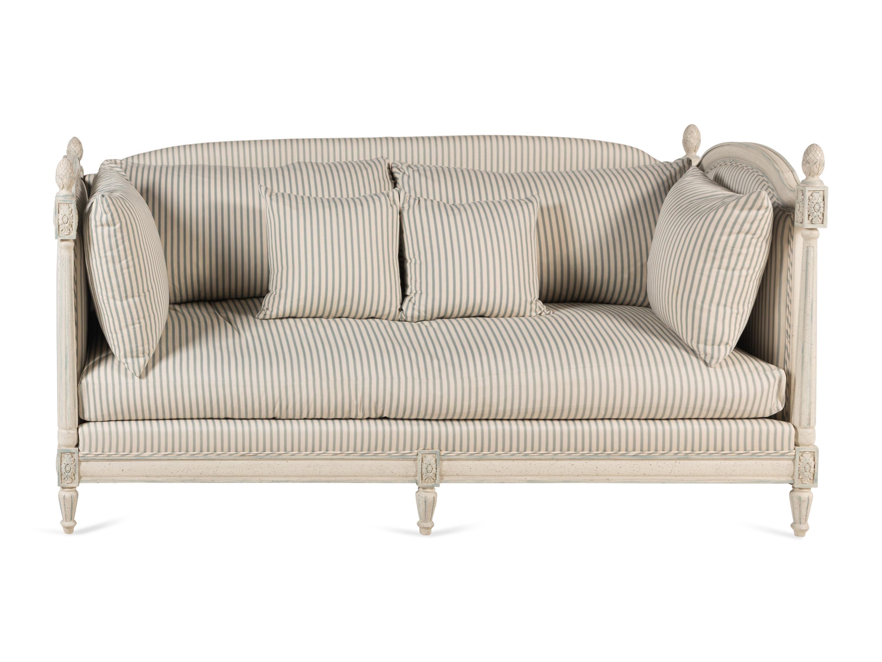 A Pair of Louis XVI Style Painted Daybeds