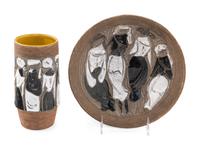 Vase and Bowl, c. 1960 Raymor, Italy