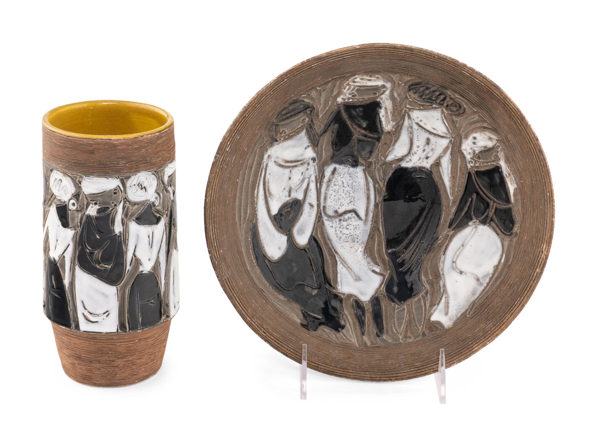 Vase and Bowl, c. 1960 Raymor, Italy