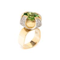 BIRKS, TOURMALINE AND DIAMOND RING