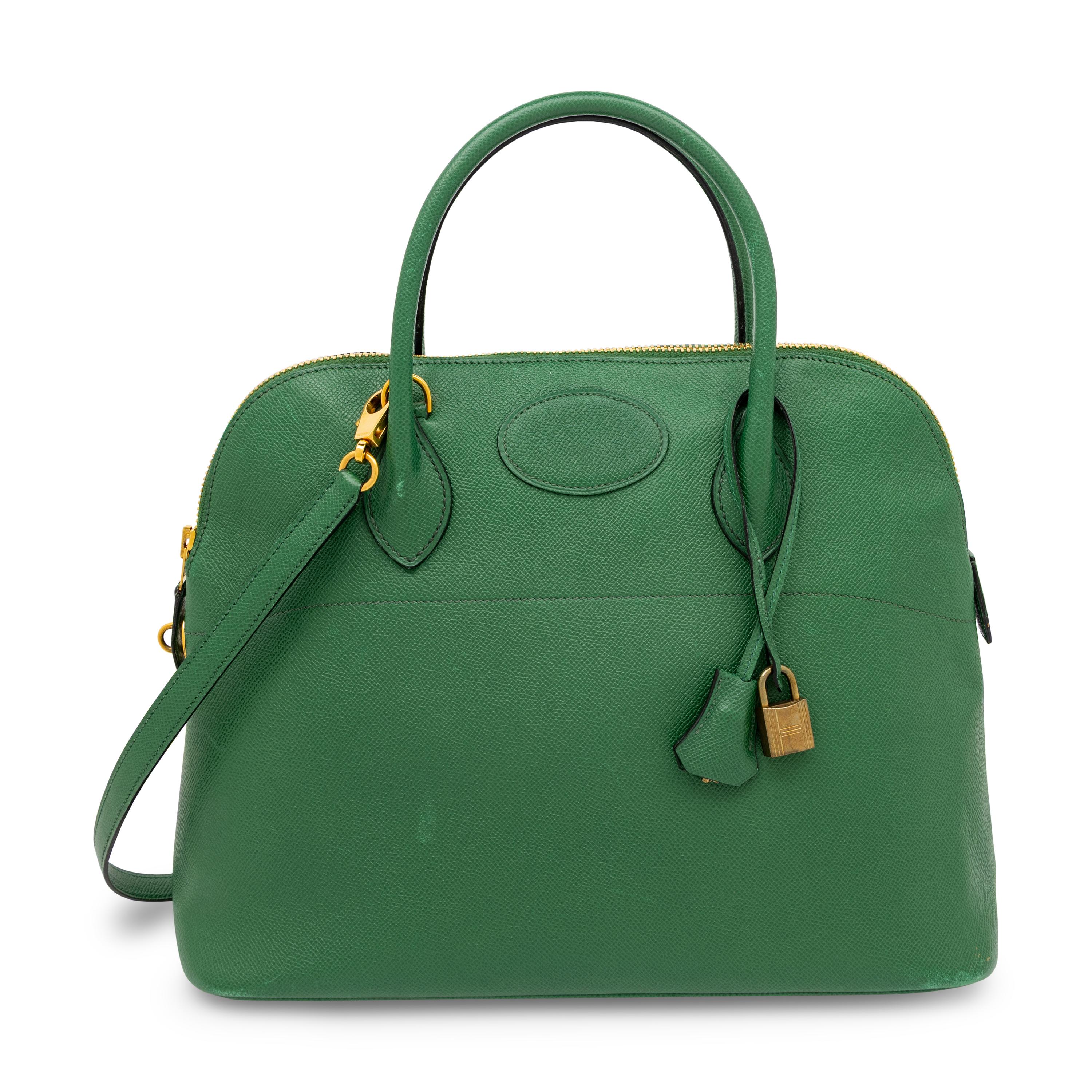 Hermès, Bolide 35 in Green Epsom