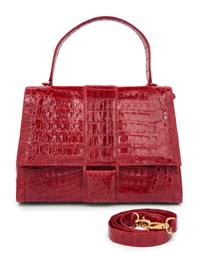 Nancy Gonzalez Red Alligator Flap Bag, 2000s