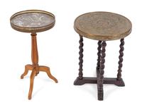 A Louis XV/XVI Transistional Style Gilt Metal Mounted Marble Top Gueridon — 20TH CENTURY