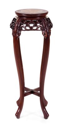 A Chinese Carved Pedestal Table