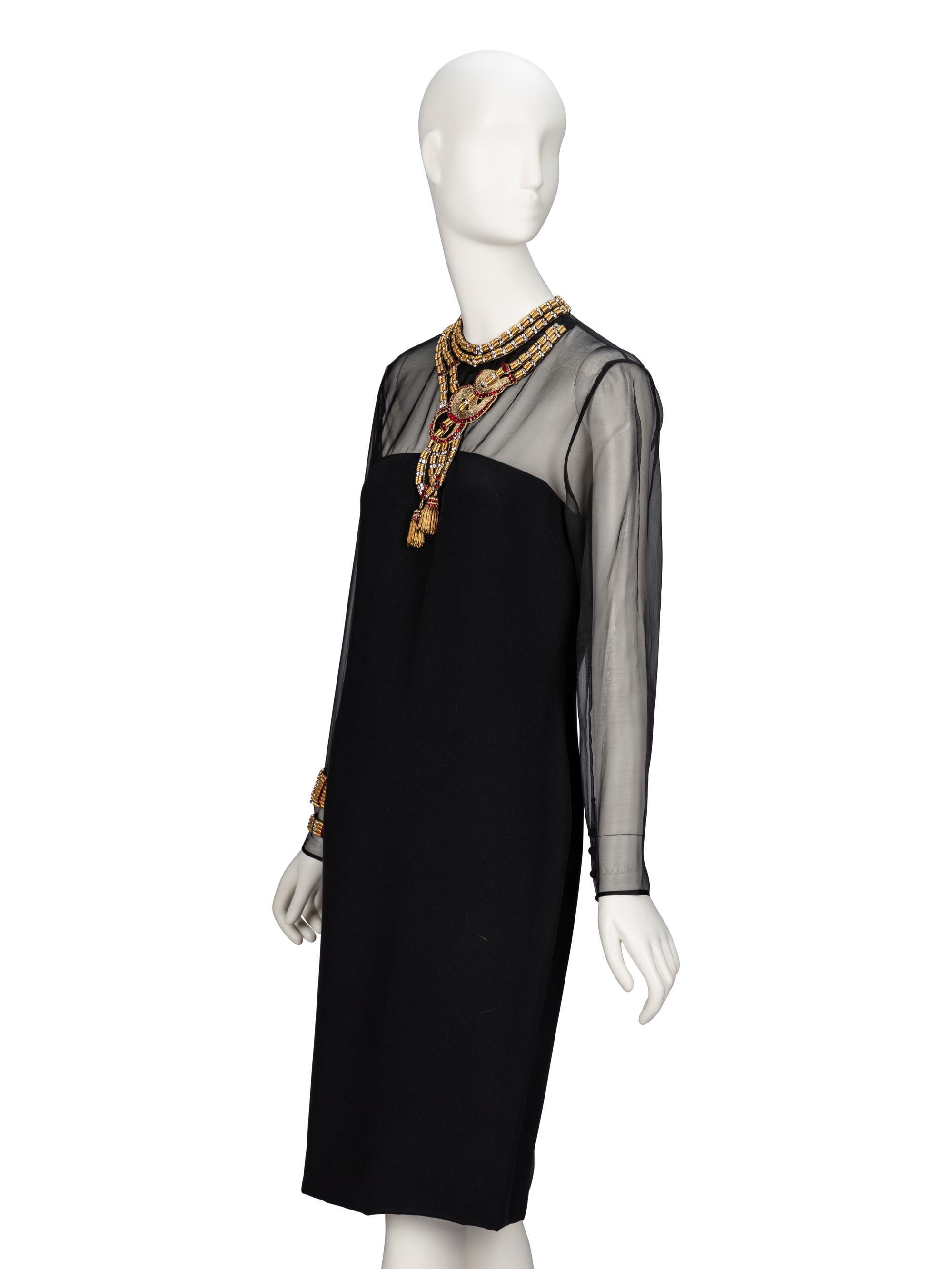 Chloé, Embellished Black Cocktail Dress, F/W 1984