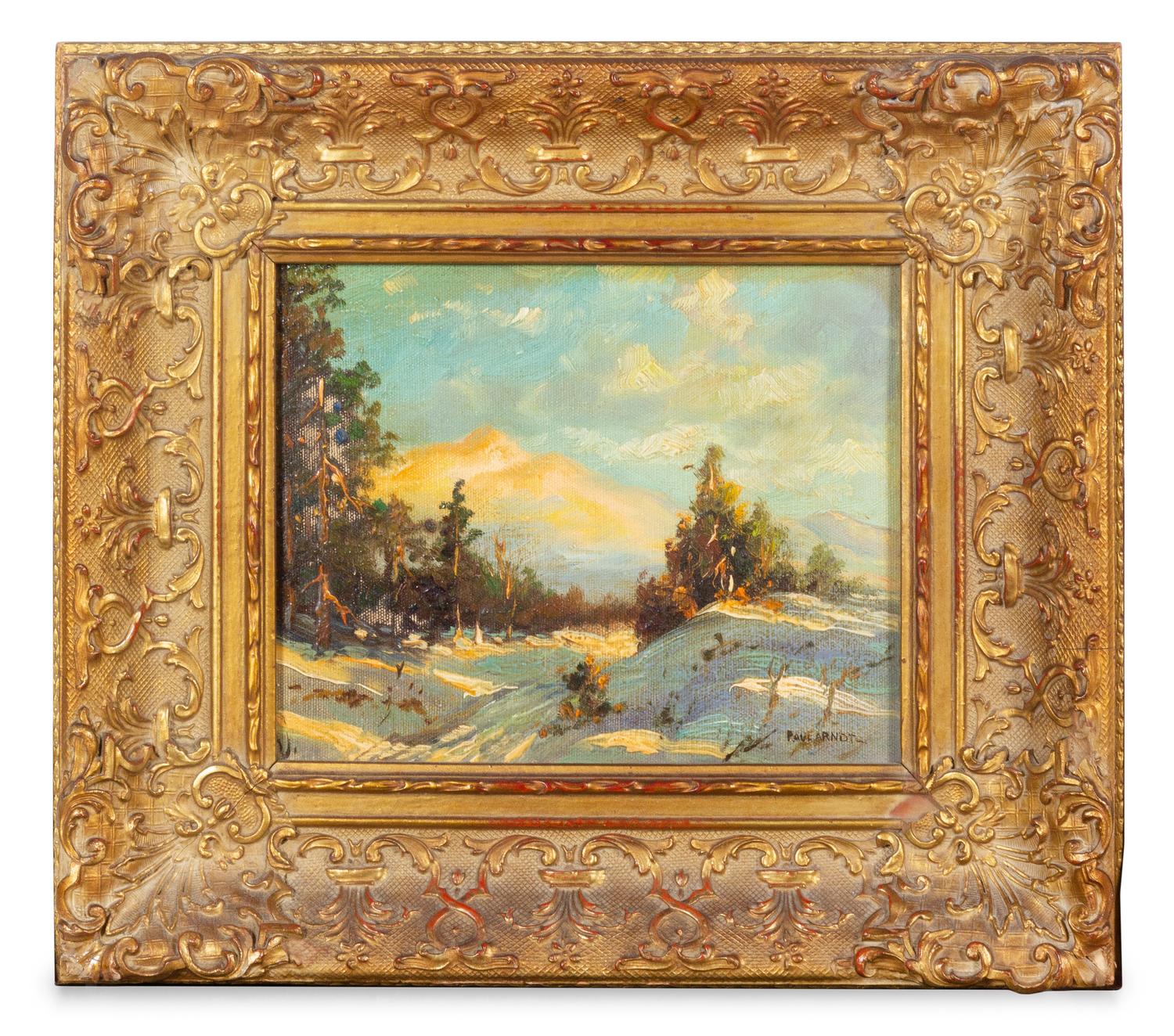 Paul Arndt (American, 1881-1978) Winter Landscape oil on…