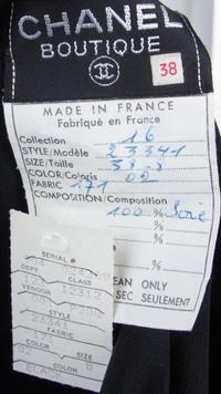 A Chanel Black Silk Dress, Size 38.
