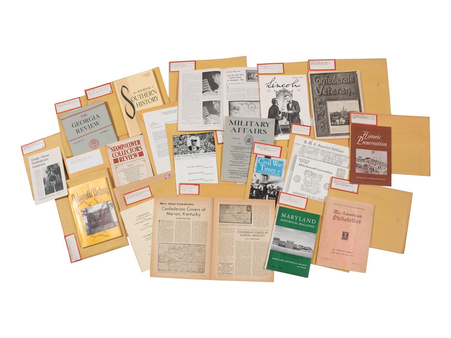 [CIVIL WAR]. Large group of 20th cent. publications and related research. [With:] additional items.