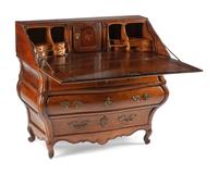 A Louis XV Provincial Slant-Front Bombe Desk