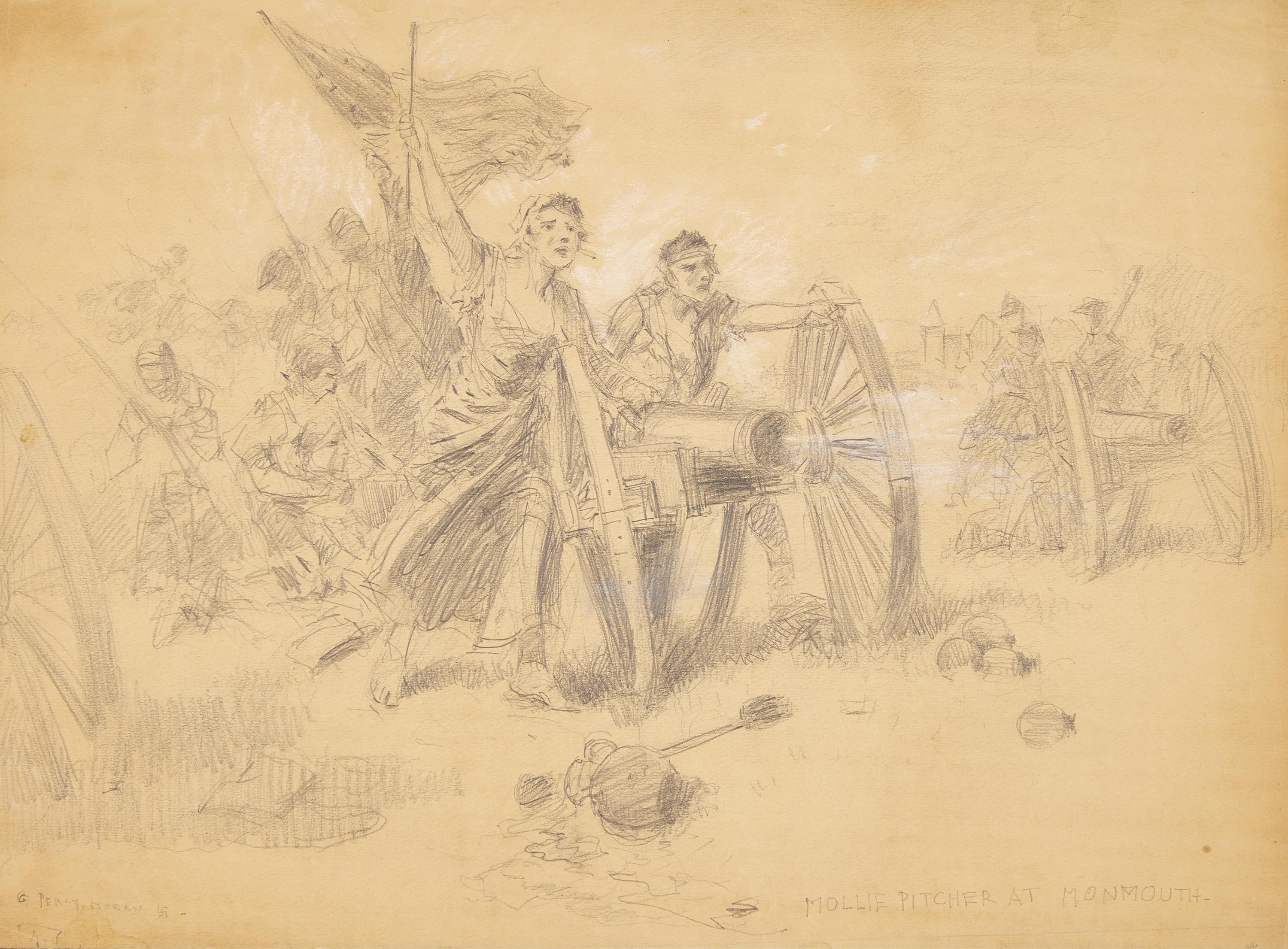 Edward Percy Moran (1862-1935) — Four Works: Studies of Early American Historical Events