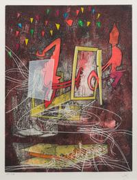 Roberto Matta, (Chilean, 1911-2002), Une saison en enfer, 1978 (portfolio consisting of 9 of the original 10 aquatints)