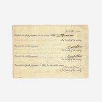 [Hamilton, Alexander] [Society for Establishing Useful Manufactures] Group of 3 Documents Relating the Society for Establishing Useful Manufactures