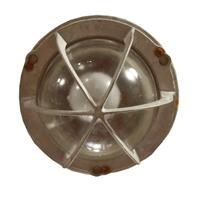 A Metal and Glass Industrial Pendant Light, Crouse Hinds 9" W x 9" D x 40" H — United States, Circa 1940
