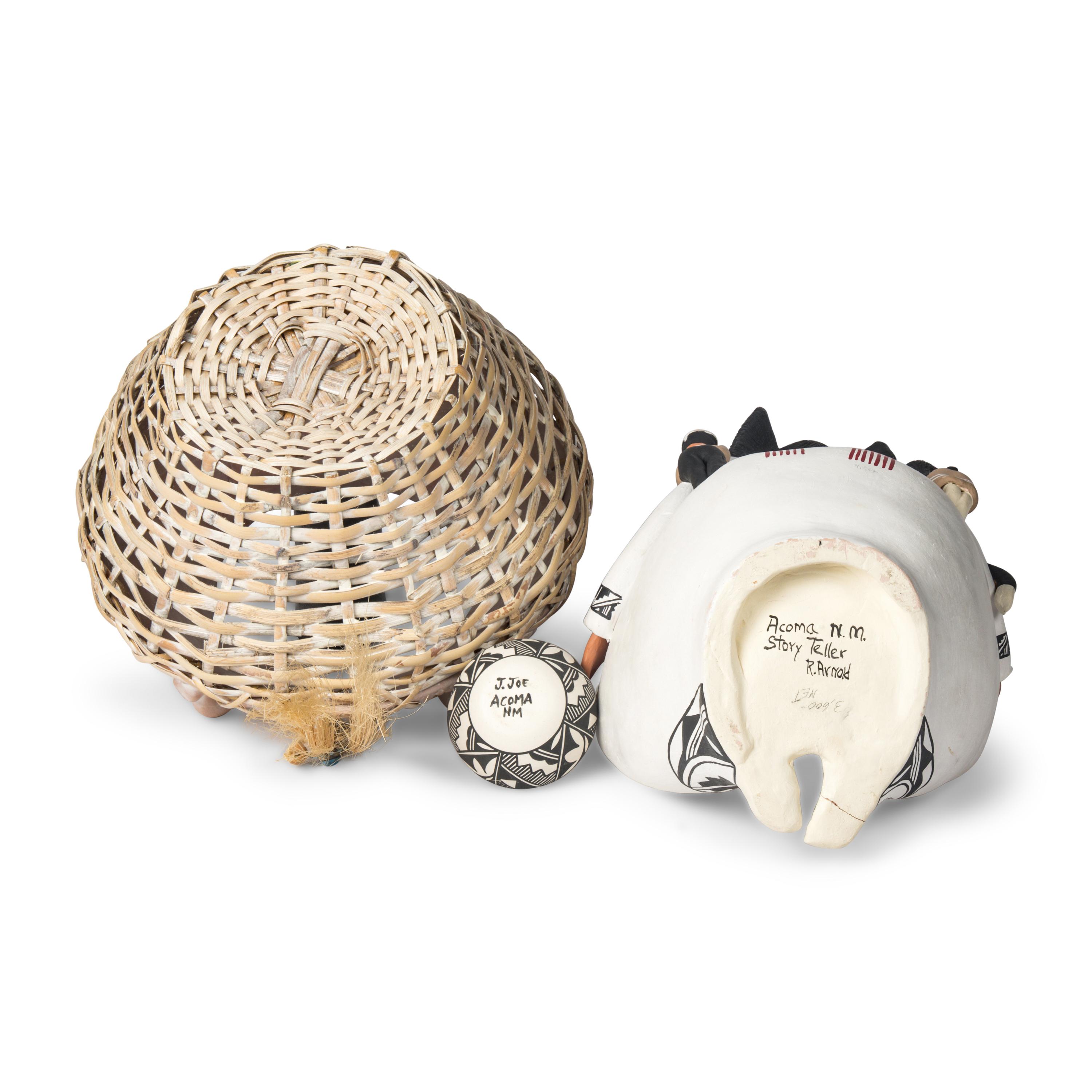 Acoma Pottery and Southwestern Pottery Basket