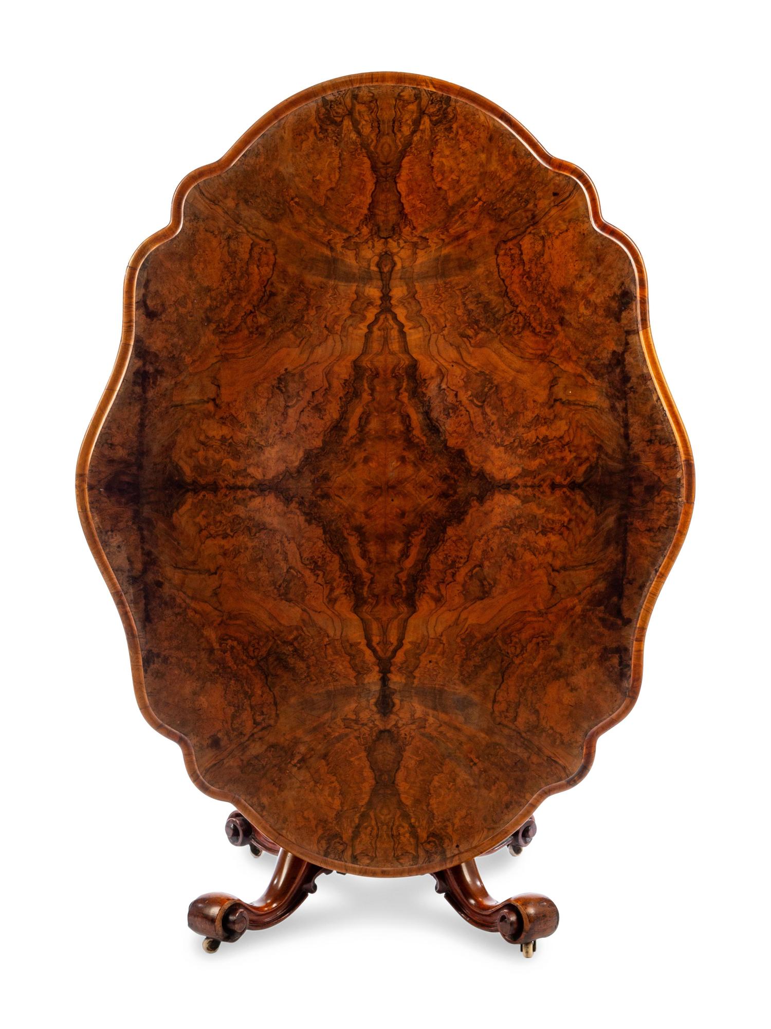 A William IV Style Walnut Salon Table