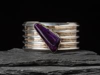 Sterling Silver and Sugilite Cuff Bracelet