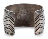 Chiseled Silver Cuff Bracelet
