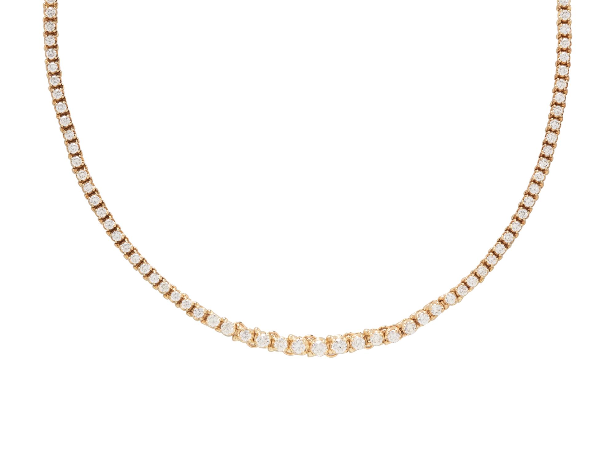 YELLOW GOLD AND DIAMOND NECKLACE