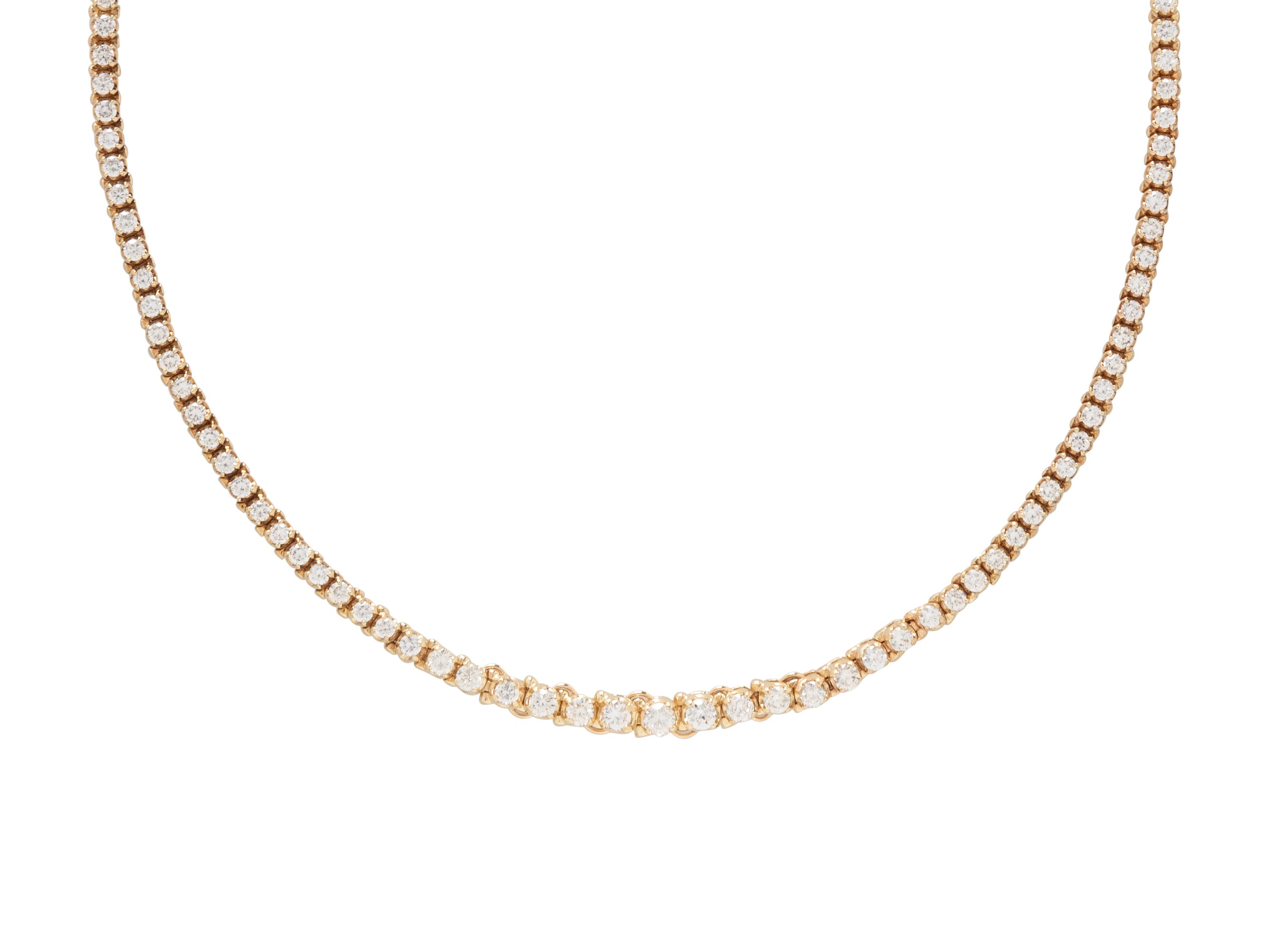 YELLOW GOLD AND DIAMOND NECKLACE