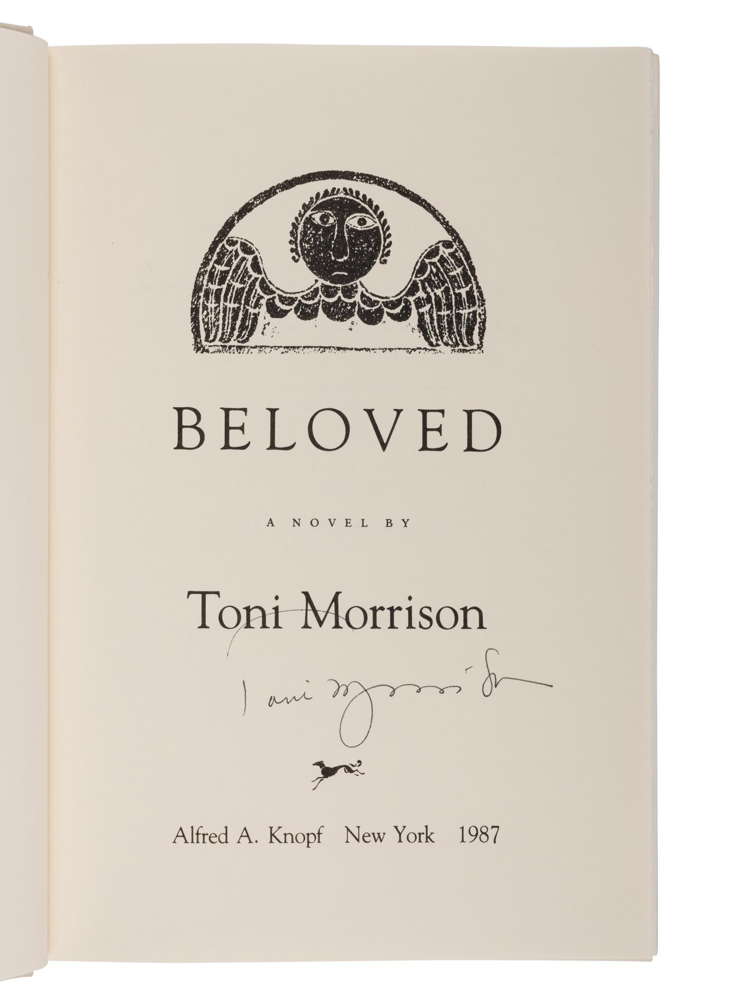 MORRISON, Toni (1931-2019). Beloved . New York: Alfred A. Knopf, 1987.