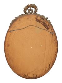 A Louis XVI Style Giltwood Oval Mirror — 20th Century