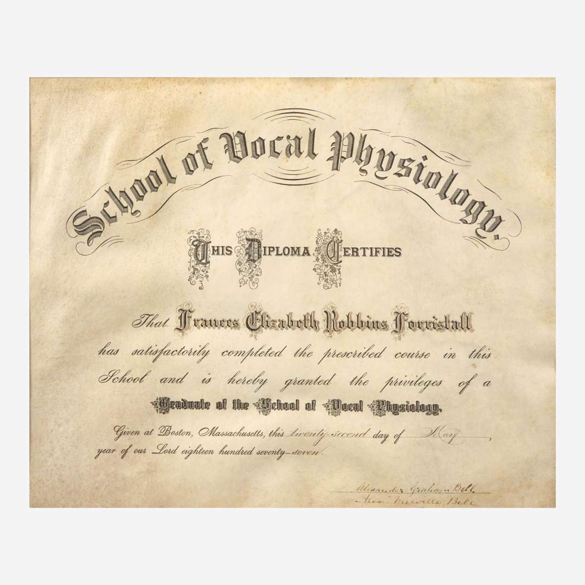 [Science, Medicine & Mathematics] Bell, Alexander Graham Group of 2 Signed Items