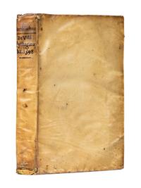 IAMBLICHUS (245-325). Logio suo. De Vita Pythagorae, & Protrepticae Orationes ad Philosophiam Lib. II . Johannes Theodoretus Arcerius, editor and translator. [Heidelberg & Franeker]: A. Radaeus, 1598.