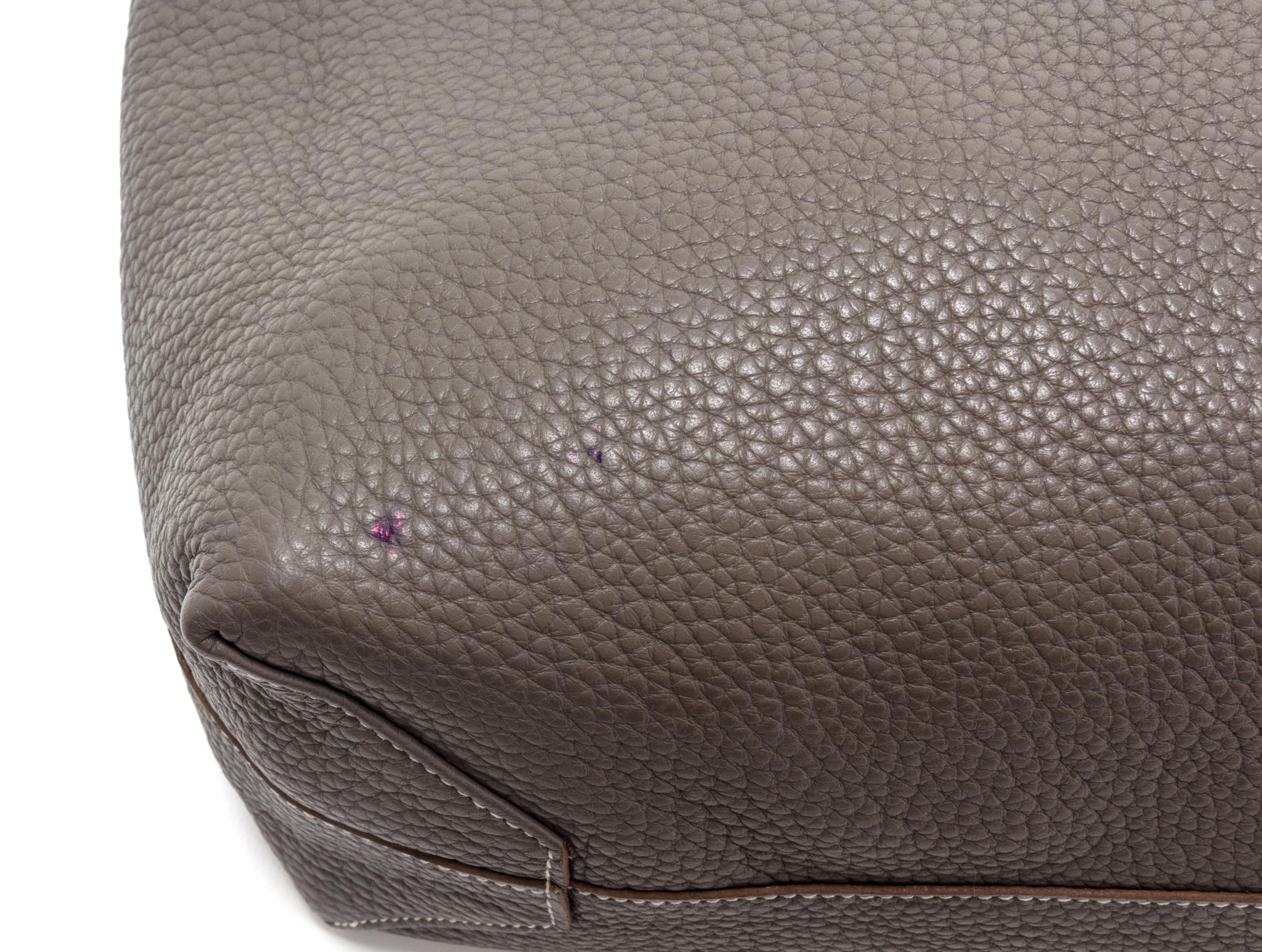 An Hermes Etoupe/Ebene 45cm Taurillon Clemence Double Sens Tote, 17.5" x 15.5" x 5".