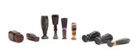 A Collection of Hardstone Seals, Height of tallest 3 5/8 inches.