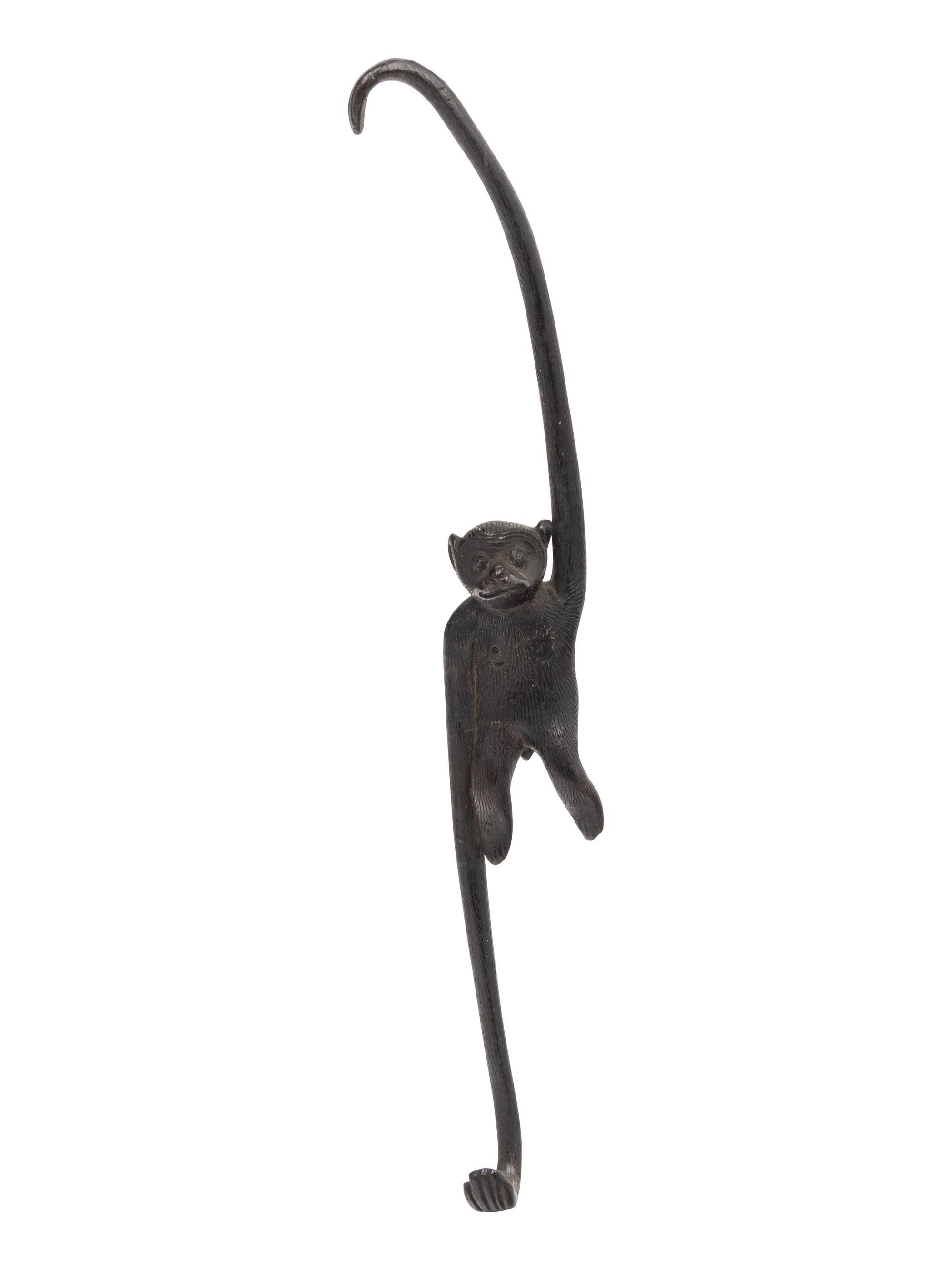 Six Japanese Bronze Animal-Form Hooks