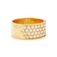 FRENCH, YELLOW GOLD AND DIAMOND BAND