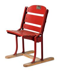 An Original Chicago Stadium Seat Chair From Michael Jordan Rookie Era,