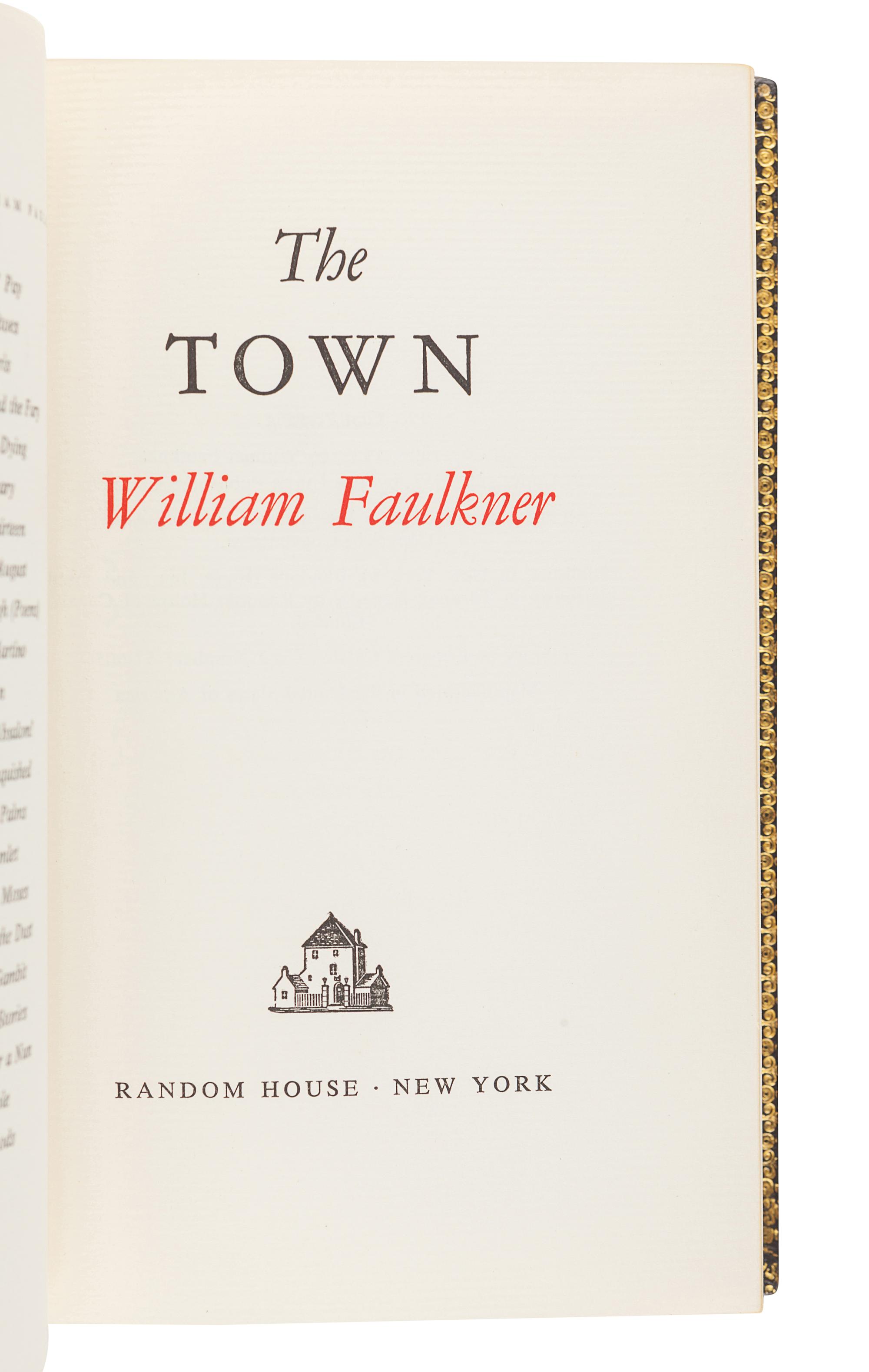 FAULKNER, William (1897-1962). Two works finely bound, comprising: