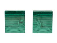 A Pair of Malachite Bookends