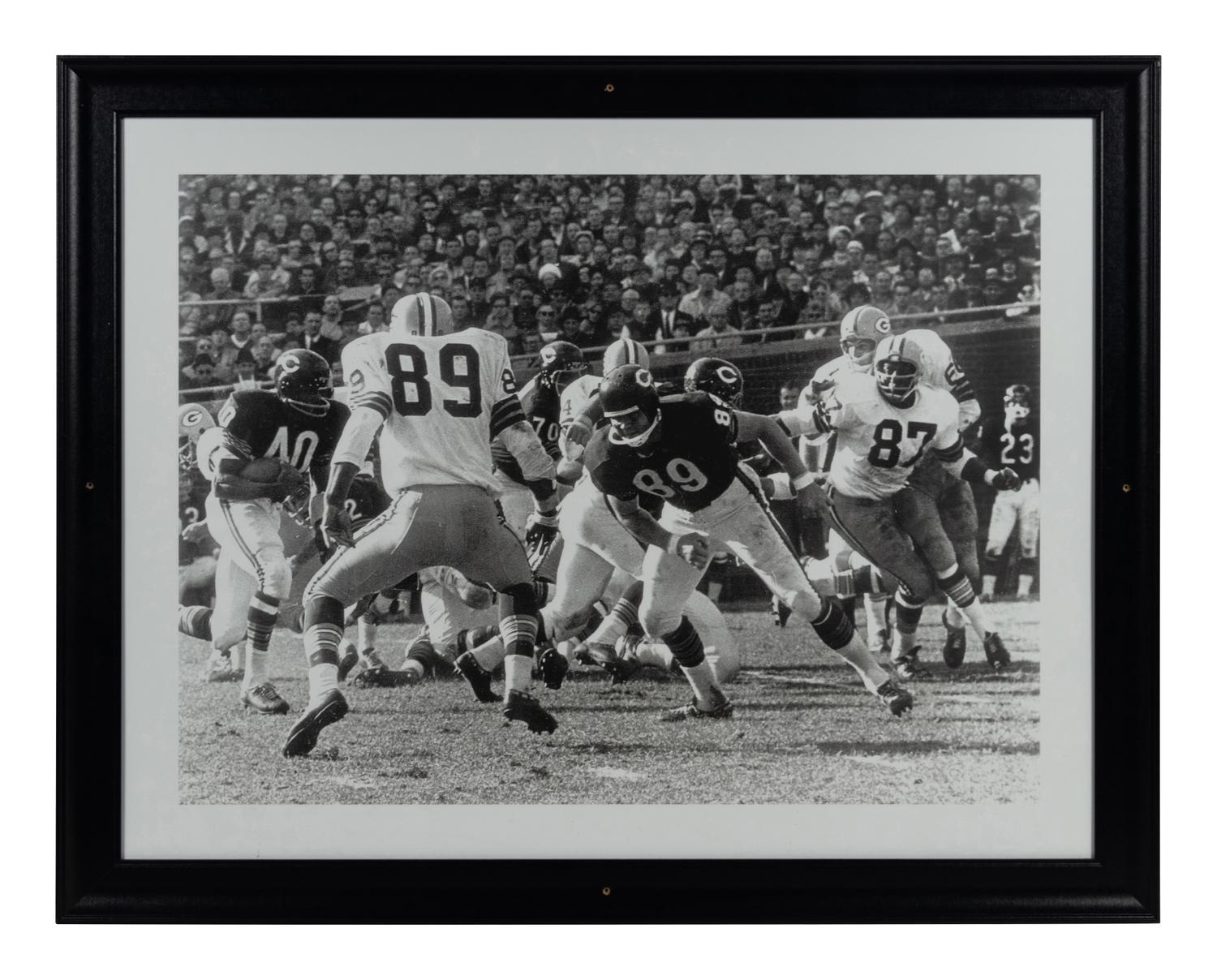 A Group of Six Large Scale Photographs of Mike Ditka as Player Formerly Displayed at Mike Ditka’s Restaurant