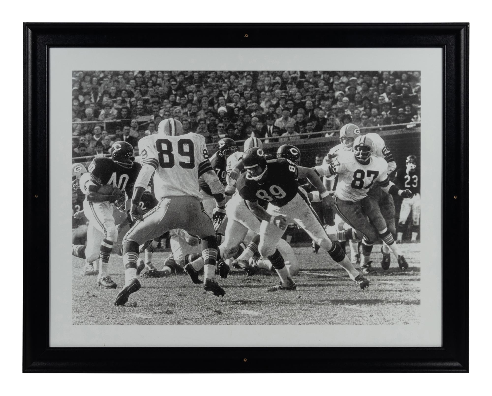 A Group of Six Large Scale Photographs of Mike Ditka as Player Formerly Displayed at Mike Ditka’s Restaurant